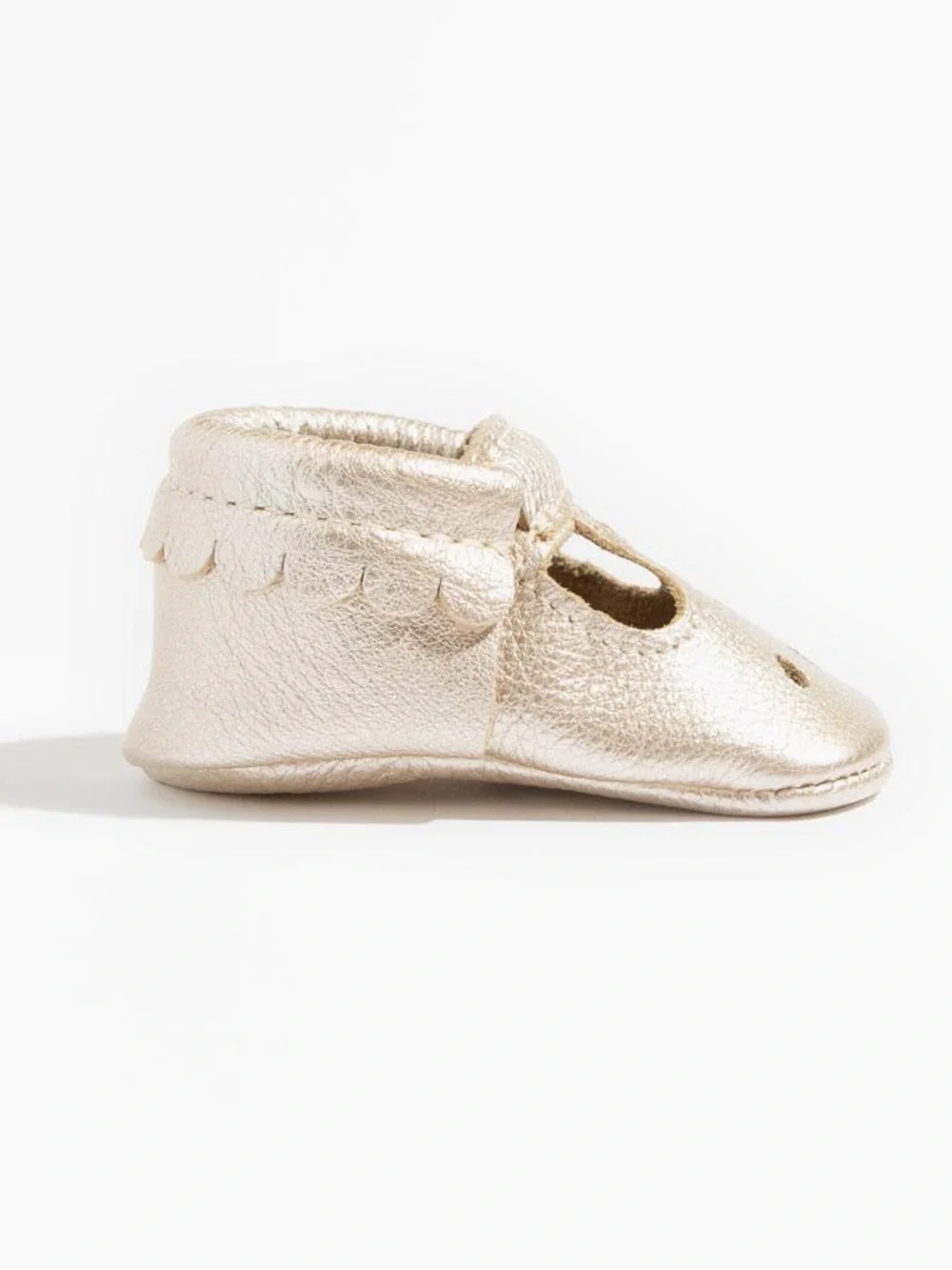Platinum Mary Jane Baby Shoe